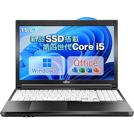 Windows 11 ノートパソコン MS Office 2019 ノートPC A574シリーズ 15.6インチ 第四世代Core i5 2.7GHz PC ノート/WIFI搭載/Bluetooth搭載/HDMI/日本語キーボード 10キー/DVD-RW 初心者向け laptop 16GBメモリ 512GB SSD(整備済み品)