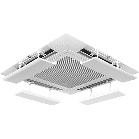 エアコン風よけカバー 風の直撃防止 風向き自由に調整 取り付け簡単 壁に穴あけ不要 夏/冬両用 多機種対応 (2枚入り)