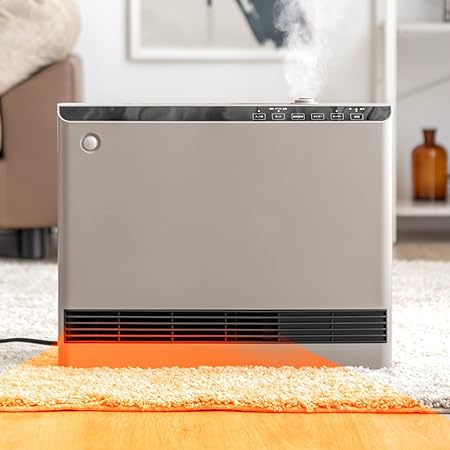 タンスのゲン ヒーター 加湿機能付き 人感＆室温 Ｗセンサー 速暖1200Ｗ 足元ヒーター セラミックヒーター 暖房 最大7畳 38400062(80631)