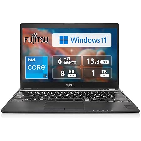 富士通 Lifebook U937 13.3インチ ノートパソコン Intel 第7世代 Core i5/Windows 11/Office/FHD 1920×1080/無線LAN/HDMI/日本語キーボード (整備済み品) 8GB SSD480GB WIN11