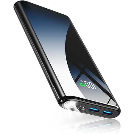 モバイルバッテリー 大容量 30000mAh 驚き超軽量 薄型 携帯充電器 USB-C入/出力ポート 急速充電 22.5W/PD18W対応 最大4.5A スマホ充電器 2台同時充電可 残量表示 電熱ベスト/電熱パンツ/電気毛布適用 旅行/出張/停電対策/緊急用の必携品 防災グッズ PSE認証済 iPhone/iPad/Android各種対応（ブラック）