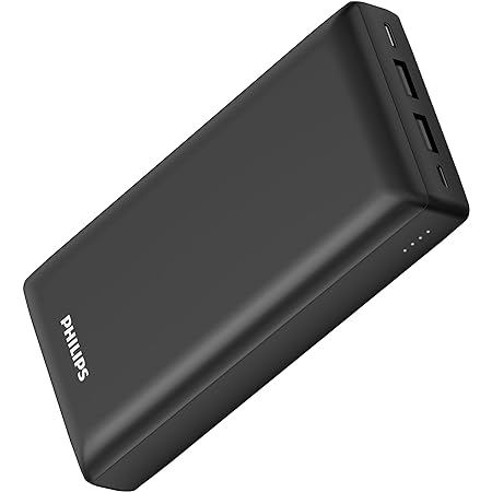 PHILIPS フィリップス モバイルバッテリー 10,000mAh 大容量 軽量 2台同時充電可能 2USBポート スマホ充電器 iPhone iPad Android 各種対応DLP1811