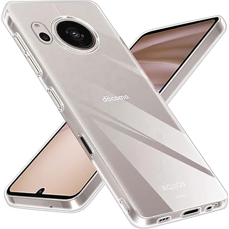 AQUOS sense7 ケース クリア SH-53C クリアケース 透明 SHG10 カバー TPU ソフト アクオス センス7 薄型 全透明 ストラップホール付き レンズ保護 柔軟 耐衝撃 スリム スマホケース