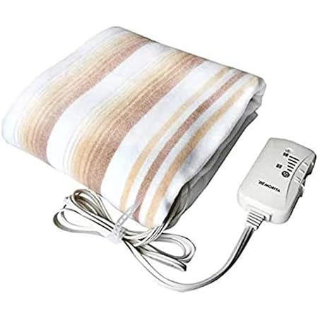 PowerArQ 電気毛布 掛け敷き兼用 ベージュ シングル 丸洗い可 室温センサー付 180×100cm PowerArQ Electric Blanket