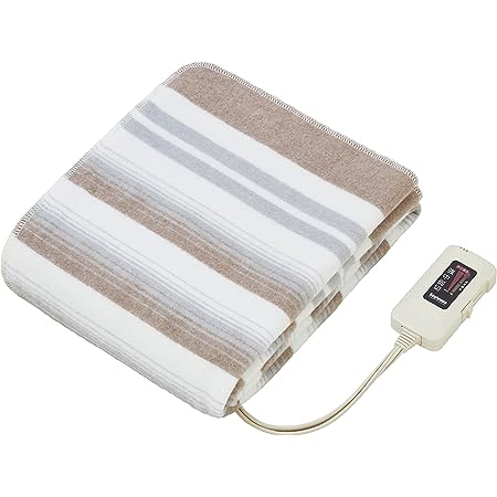 PowerArQ 電気毛布 掛け敷き兼用 ベージュ シングル 丸洗い可 室温センサー付 180×100cm PowerArQ Electric Blanket