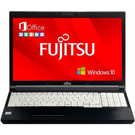 富士通ノートパソコン LIFEBOOK A576／MS Office 2019 H&B／第6世代Core i5／8GBメモリ／SSD 256GB／Ｗebカメラ内蔵／DVD／Win10／Nidiraマウスパッド／中古パソコン (SSD:256GB) (整備済み品)