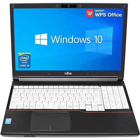 富士通ノートパソコン LIFEBOOK A576／MS Office 2019 H&B／第6世代Core i5／8GBメモリ／SSD 256GB／Ｗebカメラ内蔵／DVD／Win10／Nidiraマウスパッド／中古パソコン (SSD:256GB) (整備済み品)