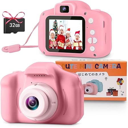 POSO キッズカメラ トイカメラ 32G SDカード付 ユニコーン カメラ 子供用 2.0インチIPS画面 子ども デジタルカメラ おもちゃ 誕生日やクリスマスプレゼントに最適 3-９歳くらいのお子様に です