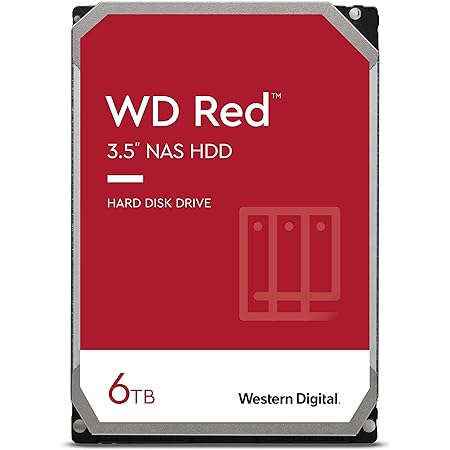Western Digital ウエスタンデジタル WD Red Plus 内蔵 HDD ハードディスク 6TB CMR 3.5インチ SATA 5400rpm キャッシュ256MB NAS メーカー保証3年 WD60EFPX-EC 【国内正規取扱代理店】