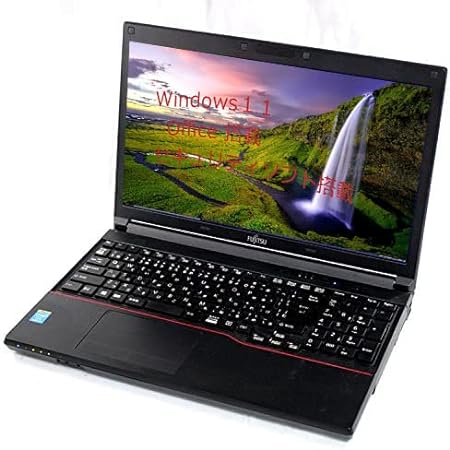 【 大画面15インチ＋ テンキー付 office搭載】富士通 ノートパソコン windows11 A574 テンキー Core i3-4世代 メモリ8GB 320GB 《DVDドライブ/10キー/リカバリー用USB64GB/ZEROセキュリティ》 (整備済み品) (SSD 256GB)