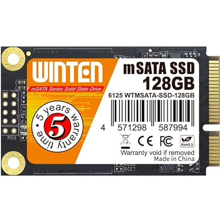 WINTEN SSD mSATA 512GB 5年保証 内蔵Msata Solid State Drive SSD mSATA ミニ ハードディスク 3D NANDフラッシュ搭載 内蔵型SSD SATA 日本語説明書 保証書付き エラー訂正機能 省電力 WTMSATA-SSD-512GB