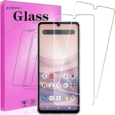 【2枚パック】 FOR AQUOS Sense7 SHG10 SH-53C 用のガラス フィルム FOR AQUOS sense6 SH-54B / SHG05 用の強化保護ガラス AQUOS Sense7/sense6 用の液晶保護フィルム 【日本旭硝子素材AGC製品 硬度9H 気泡ゼロ飛散防止 衝撃吸収 指紋防止 】【簡単貼り付け】 PCduoduo