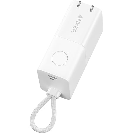 Anker Nano Power Bank (12W, Built-In Lightning Connector) (モバイルバッテリー 5000mAh 小型コンパクト)【MFi認証済/PowerIQ搭載/ライトニング端子一体型】 iPhone 14 / 13 / 12 シリーズ (ブラック)