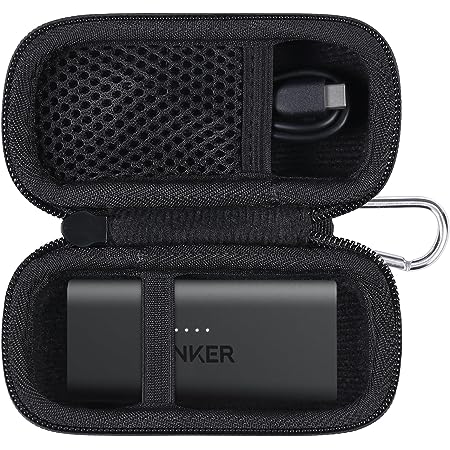 Anker Nano Power Bank (12W, Built-In Lightning Connector) (モバイルバッテリー 5000mAh 小型コンパクト)【MFi認証済/PowerIQ搭載/ライトニング端子一体型】 iPhone 14 / 13 / 12 シリーズ (ブラック)