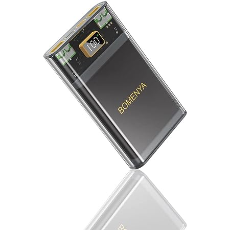 Ewinwotoko 透明モバイルバッテリー スケルトンデザイン 軽量 薄型 大容量 10000mAh 22.5W/20W急速充電 Type-c入出力ポート USB 3台同時充電 LCD電量残量表示 Windows PC Android スマートフォン タブレット ノートPC 対応 旅行/出張/アウトドア予備電源/災害/停電対策/緊急用の便利グッズ パワーバンク