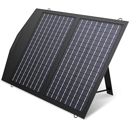 ソーラーパネル 50W ポータブル 太陽電池パネル 高変換効率 単結晶シリコン ソーラーパネル バッテリー充電器 アウトドア キャンプ 旅行用 スプリント付き
