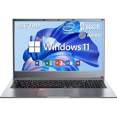 BINTECノートパソコン15.6型FHD薄型軽量ノートPC 本体1.5kg/ 16Gメモリ高速SSD/Windows11 & Office2019 初期設定不要/インテル第11世代Celeron高速静音CPU/1920*1080 IPS液晶/Webカメラ内蔵/USB3.0/Mini HDMI/SSD増設可能/テンキー付き・バックライトキーボード搭載/ リモートワーク&学習用仕事用高性能ノートPC 初心者向け薄型PC(960G SSD, ブラック)