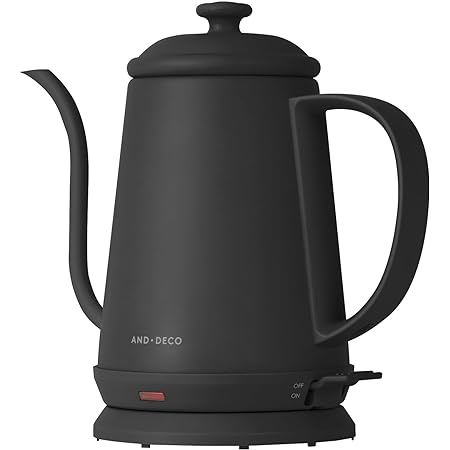 Fooikos (フーイコス) 電気ケトル 0.8L コーヒーと紅茶に使用される、食品グレード304ステンレス鋼 1000Wクイックヒーティング（黒）