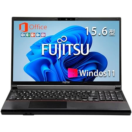 Nidira 富士通ノートパソコン LIFEBOOK A576／Win11／MS Office 2019 H&B／第6世代Core i5／16GBメモリ／SSD 256GB／Ｗebカメラ内蔵／DVD／NidiraのWi-Fi／中古パソコン (メモリ16GB SSD:256GB) (整備済み品)