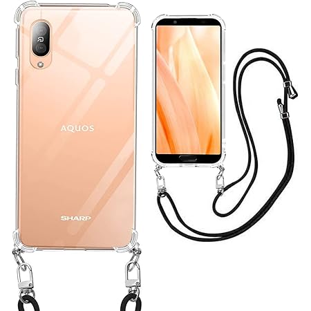 Sharp AQUOS Sense3 ケース クリア ショルダー AQUOS sense3 basic / sense3 lite ケース Android One S7 ケース AQUOS sense3 / sense3basic / sense3lite スマホケース SH-02M SHV45 SH-RM12 SHV48 ケース 肩掛け 斜めかけ 縄掛け ケース ストラップ付き スマホケース 透明 TPU アクオスセンス3/Sense3basic/Sense3lite スマホ シリコン カバー 薄型 軽