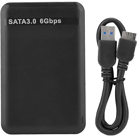 ラップトップ用外付けハードドライブ 外付けハードドライブ Abs 2.5Inch Usb3.0 Sata3.0 高速 6Gbps モバイルハードディスクエンクロージャは 6Tb Uasp アクセラレーションをサポート (ブラック) (黒)