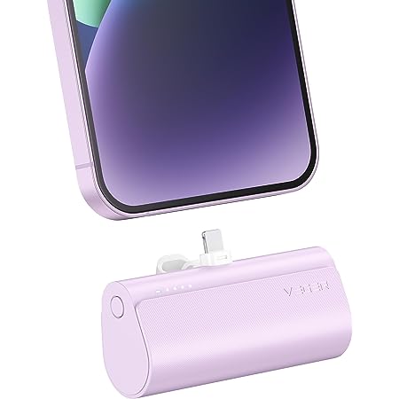 Miady モバイルバッテリー 5000mAh 軽量 小型 コンパクト iPhone Lightning コネクター内蔵 ケーブル内蔵 Type-C出力/入力 直接充電 急速充電 携帯/スマホ/持ち運び充電器 iPhone/Android各種対応 (シルバー)
