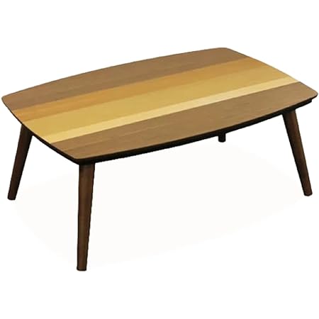 コンパクト 木製 コタツ テーブル 長方形 幅80cm 石英管ヒーター 暖かい 一人用 二人 机 トレノ3 手元スイッチ ストライプ 小さめ