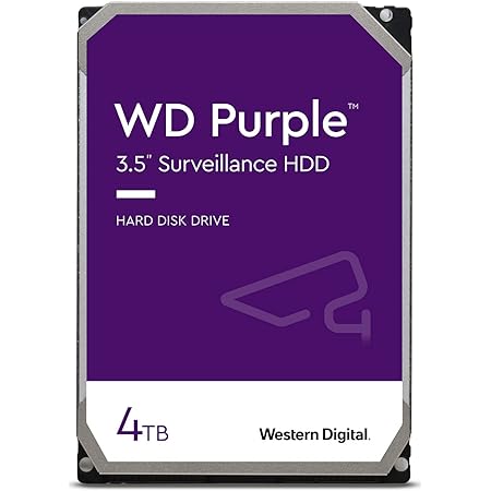 Western Digital ウエスタンデジタル WD Purple 内蔵 HDD ハードディスク 4TB CMR 3.5インチ SATA キャッシュ256MB 監視システム メーカー保証3年 WD43PURZ-EC 【国内正規取扱代理店】