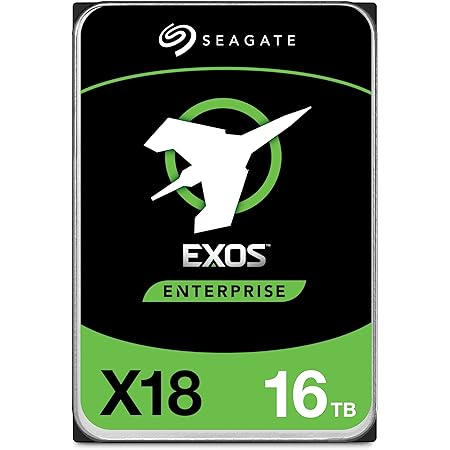 Seagate Exos X18 SATA 512E CMR 内蔵ハードディスク 3.5″ 16TB (整備済み品)