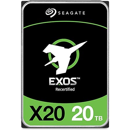 Seagate Exos X18 SATA 512E CMR 内蔵ハードディスク 3.5″ 16TB (整備済み品)