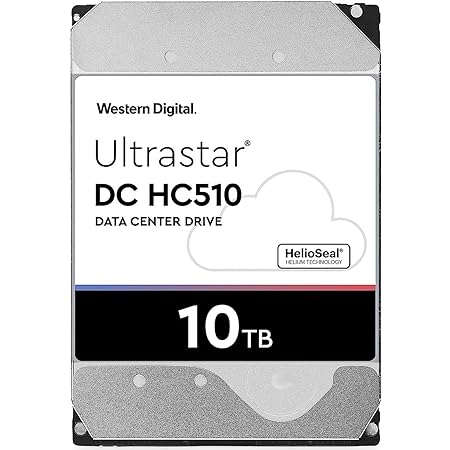 Western Digital ウエスタンデジタル 10TB DC HC510 エンタープライズグレード 内蔵 HDD ハードディスク CMR 3.5インチ SATA 7200rpm キャッシュ256MB NAS メーカー保証2年 HUH721010ALE604(BAN BAN PC)(整備済み品)