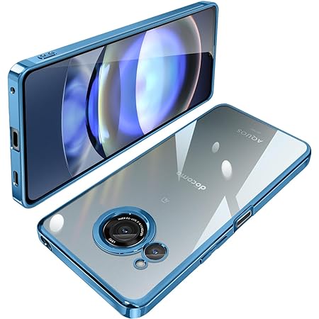 AQUOS R8 ケース クリア 透明 アクオスR8 SH-52D カバー スマホケース 耐衝撃 TPU 薄型 軽量 ソフトケース 人気 保護カバー(ブラック)