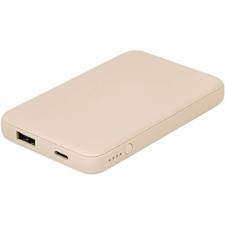 MOTTERU (モッテル) モバイルバッテリー 5,000mAh 98g PD20W入出力 PSE適合製品 iPad iPhone Galaxy Android スマートフォン タブレット 各種 その他機器対応 ラテグレージュ MOT-MB5001-ECGY