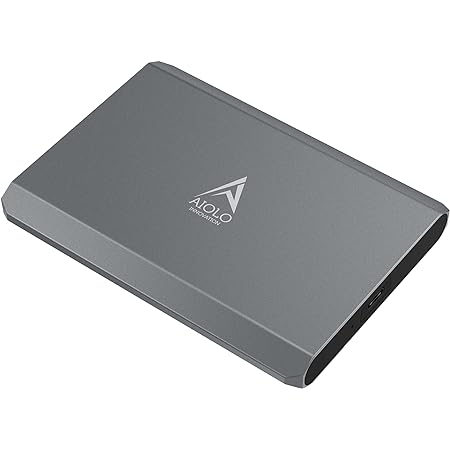 AAXK外付けハードディスク静音 超薄型外付けHDDポータブルハードディスク 超高速 耐衝撃 防滴 黒-2TB