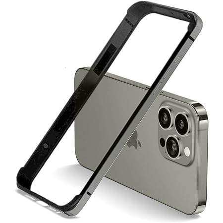 OURJOY iPhone15 Pro Max 用 バンパー アイフォン 15プロマックス アルミバンパー ストラップホール付き [アルミ+シリコン 二重構造] レンズ保護 耐衝撃 軽量 アルミサイドバンパー フレーム 携帯ケース・パープル