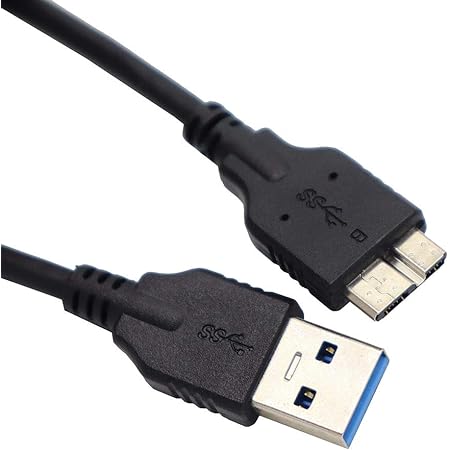 USB3.0 ケーブル Micro B ハードディスク ケーブル USB タイプAオス – マイクロBオス 5Gbps データ高速転送ケーブル 高耐久性 ナイロン編み外付けHDD/SSD,Blu-ray,BDドライブ,デジタルカメラ用 (0.5m)